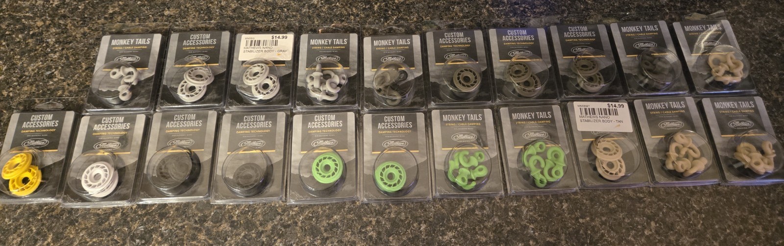 Mathews Damping Accessories Nano Dampers And Monkey Tails Lot Of 21 Items