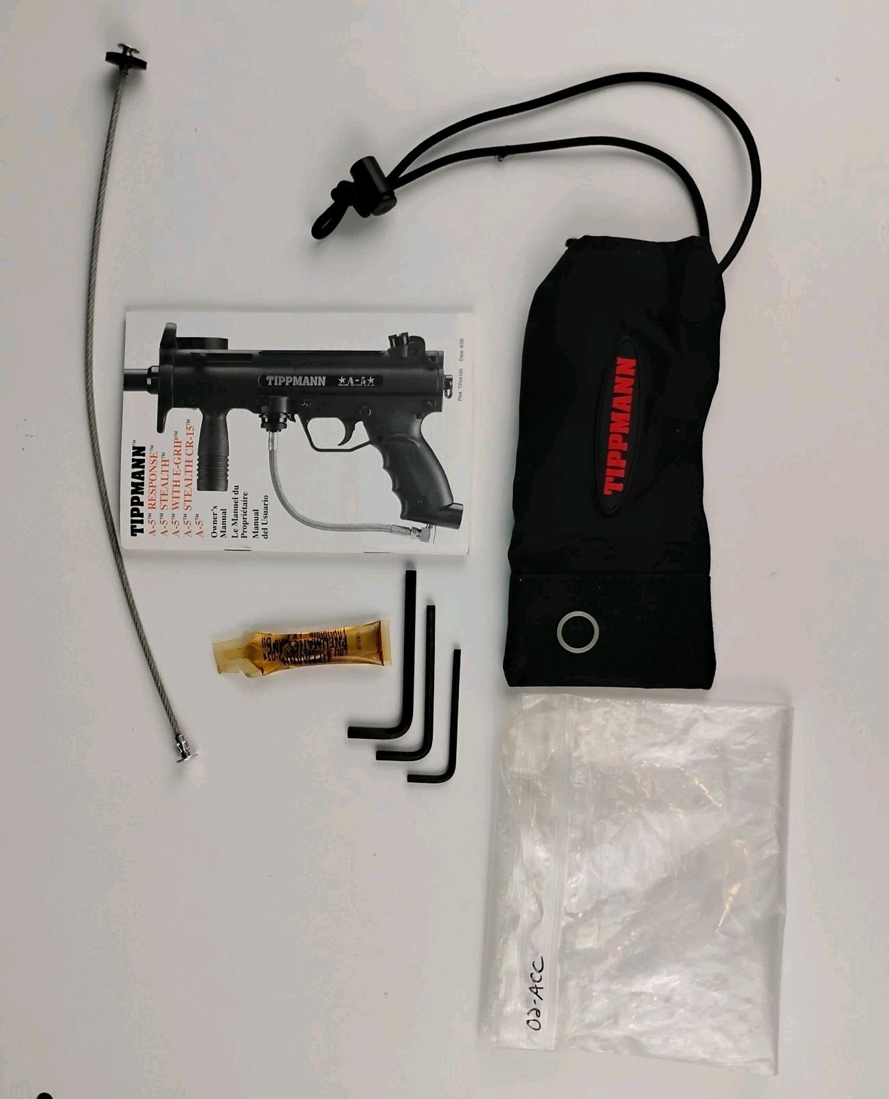 Tippmann A-5 Maintenance Accessory Kit Manual Squeegee Oil Allen Wrenches O-Ring