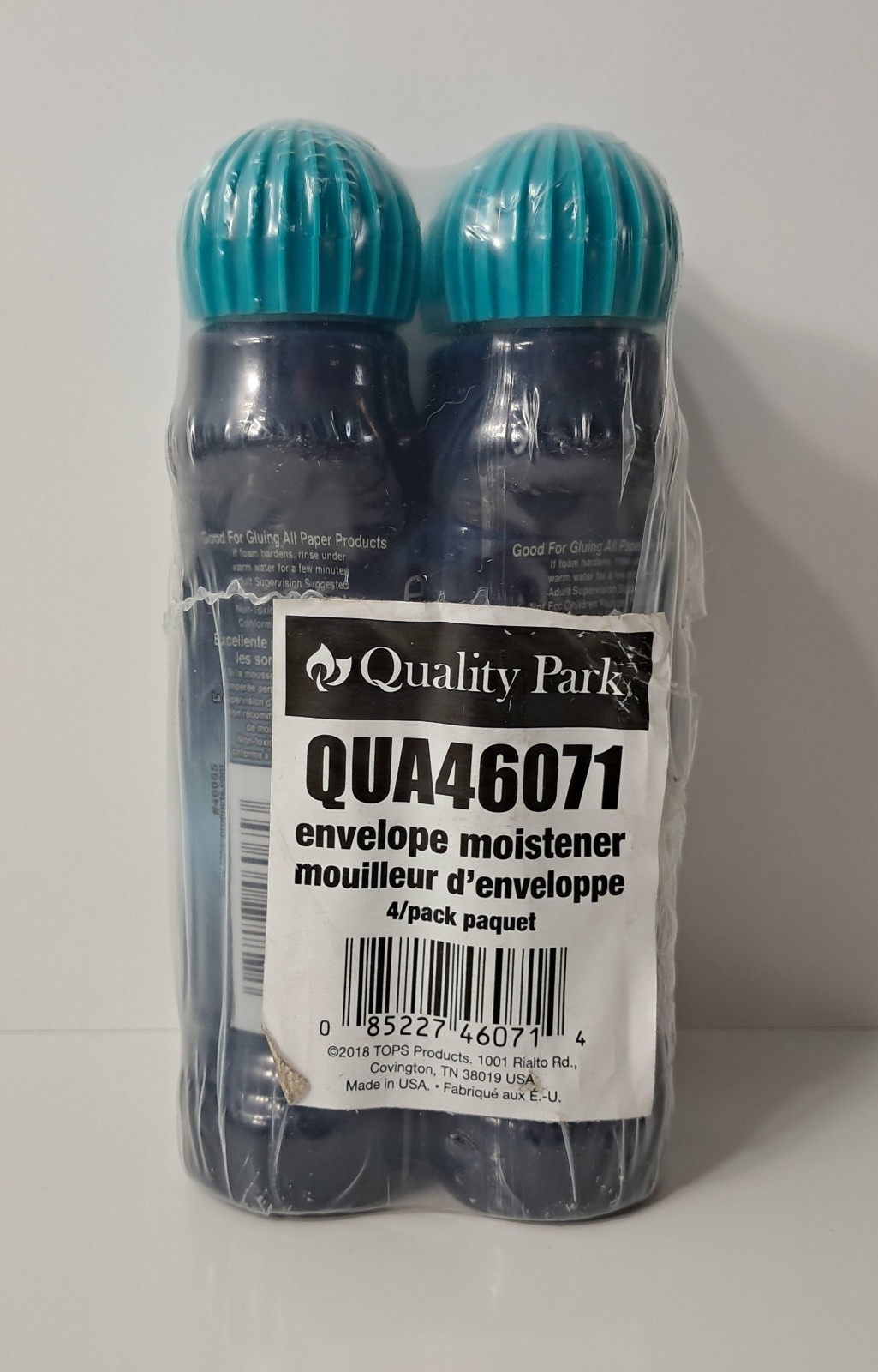 Quality Park Dab-N-Seal Envelope Moistener with Adhesive 50ML Bottles 4 Pack