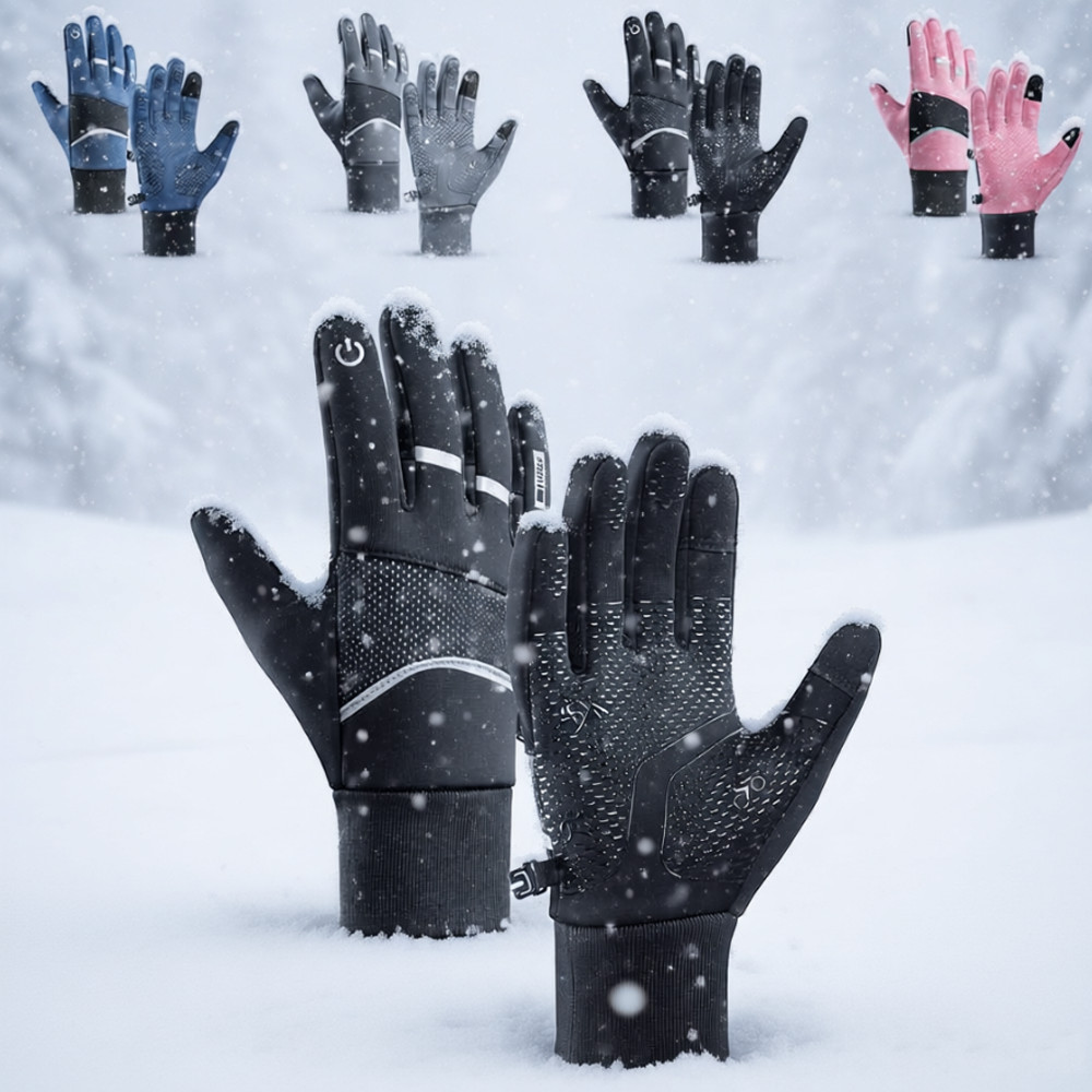 Winter Cycling Gloves Touch Screen Bike Gloves Thermal Warm Full Finger Gloves