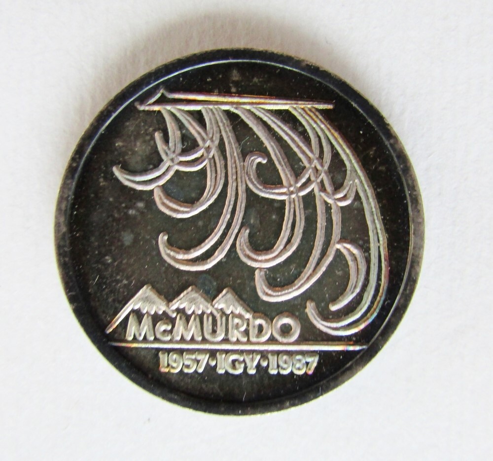 VERY RARE MCMURDO ANTARTIC COIN 30TH ANNV. OF 1958 IGY