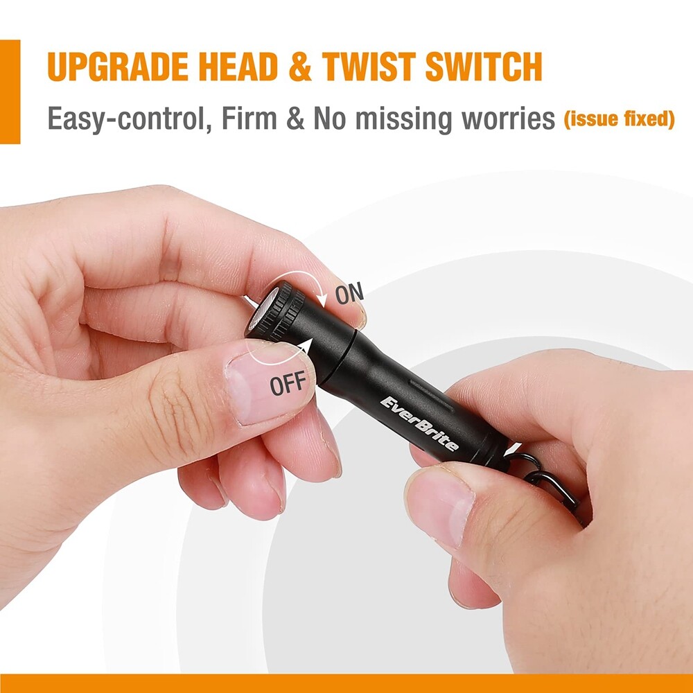 EverBrite Mini LED Flashlight High Lumen EDC Keychain Flashlight Pocket Penlight