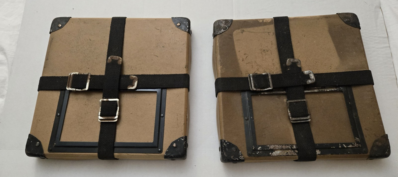Vintage 10” Film Reel Mailers w/ Metal Buckles – Set of 2