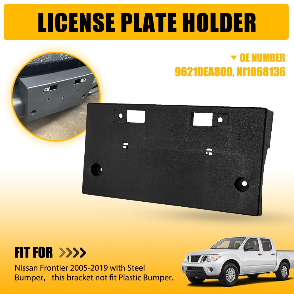 Front Bracket Holder Tag License Plate 2005-2019 for Nissan Frontier 96210EA800