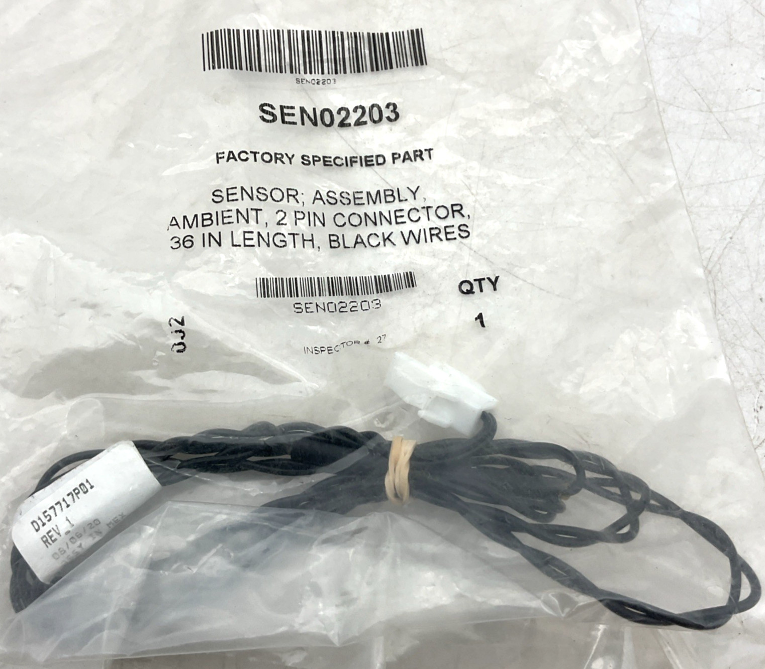 Trane SEN02203 1/2" Sensor Assembly Ambient Air Temperature Sensor Assembly