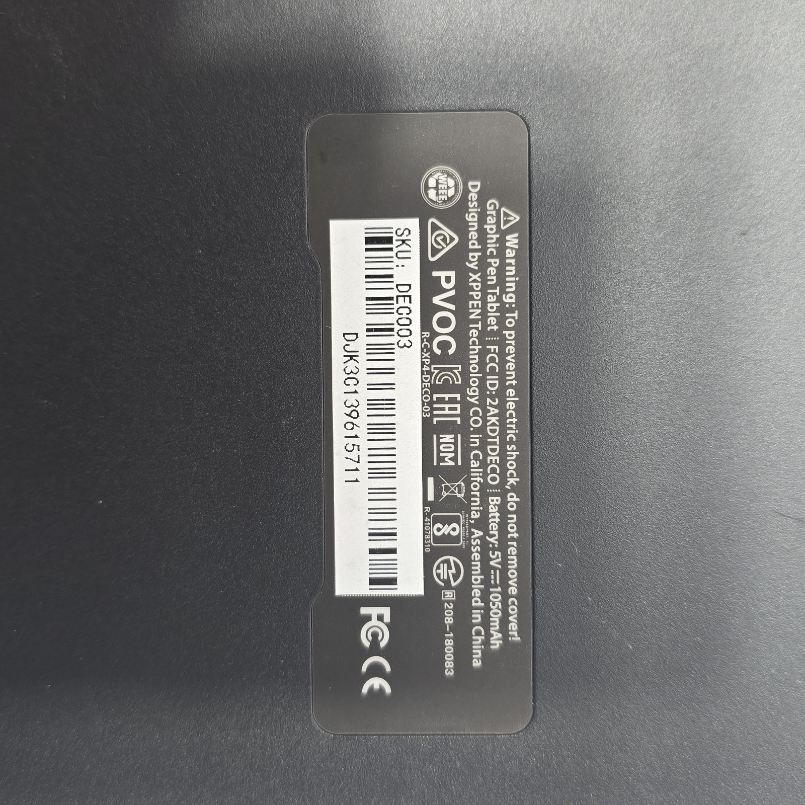 XP-PEN Deco 03 Wireless Graphics Drawing Tablet Tested As-Is Missing Dial Knob .