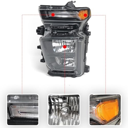 Halogen Headlight Assembly Pair Compatible with Chevy Left Driver Side