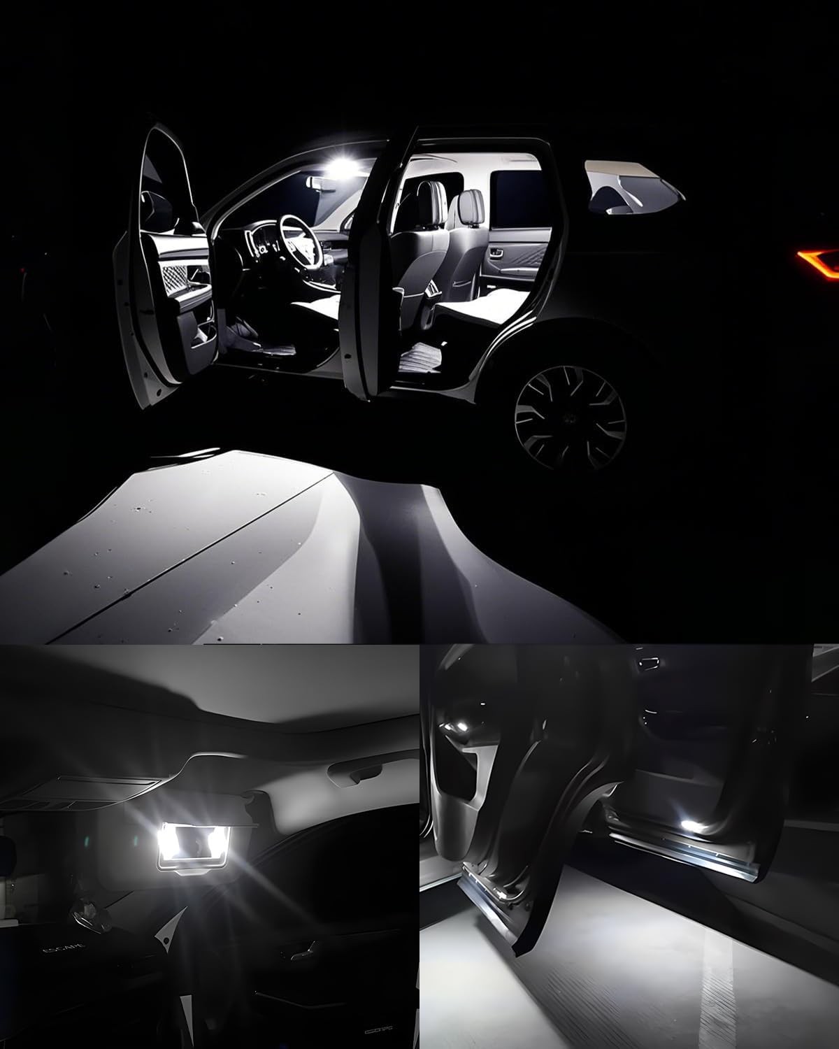 8 Pieces Interior LED Lights Replacement for RAV Size: Interior LED Lights Kit