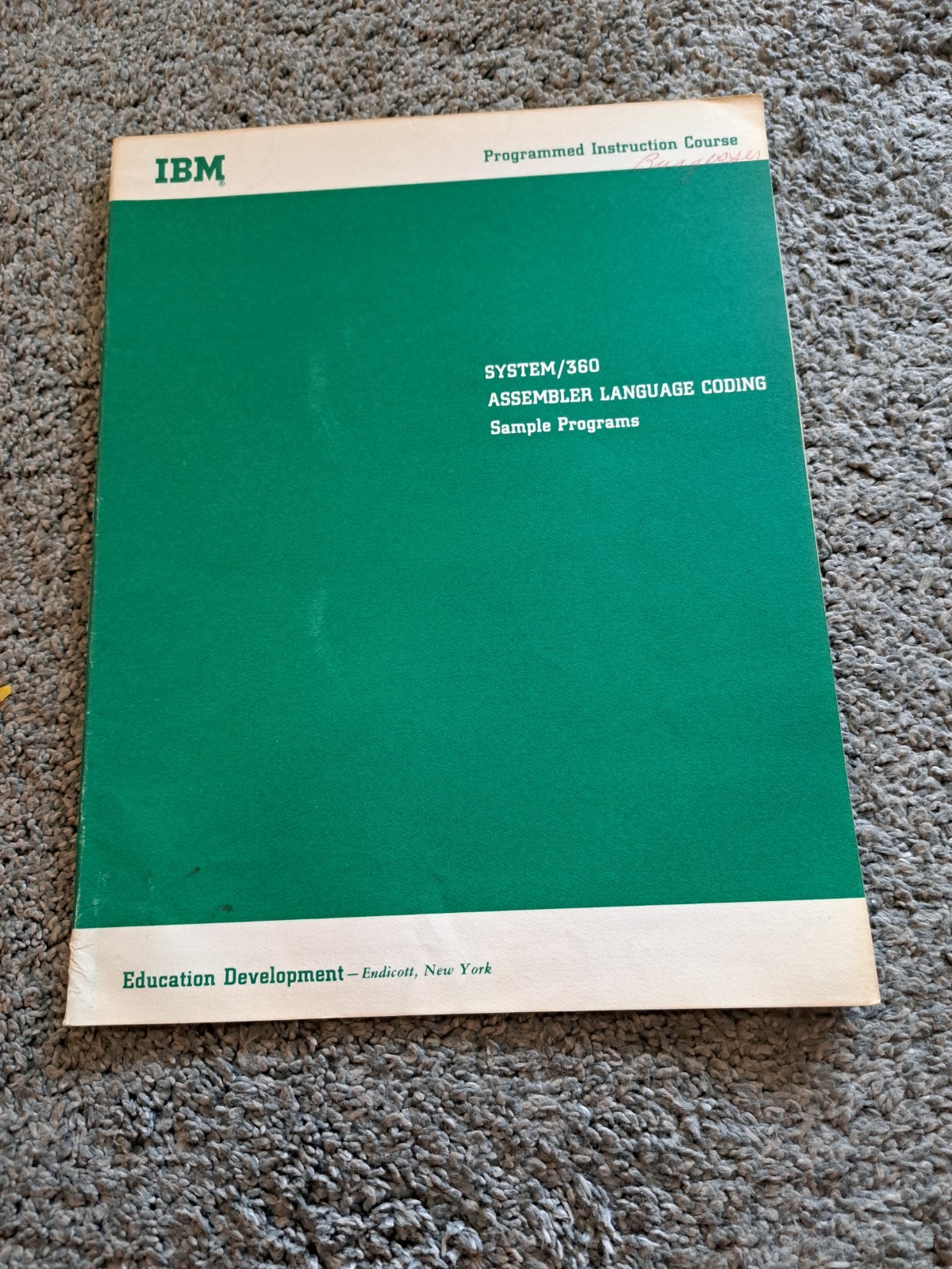 IBM Programmed Instruction Course System/360 Assembler Language Coding Sample