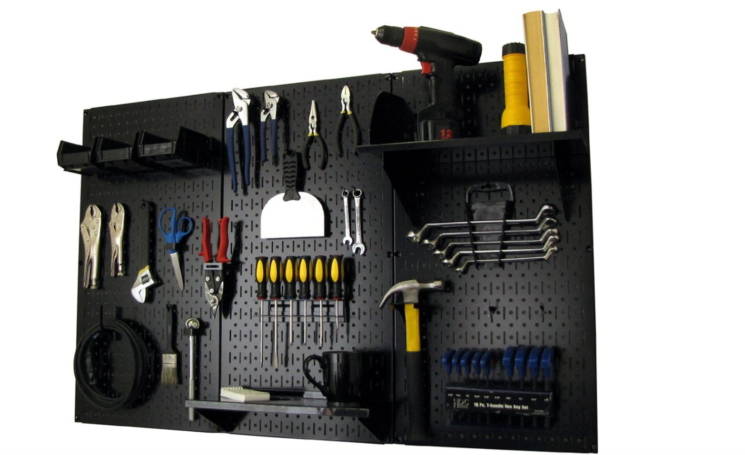 Wall Mount Pegboard Garage Tool Storage Shop Shed Organizer Shelves Red Black