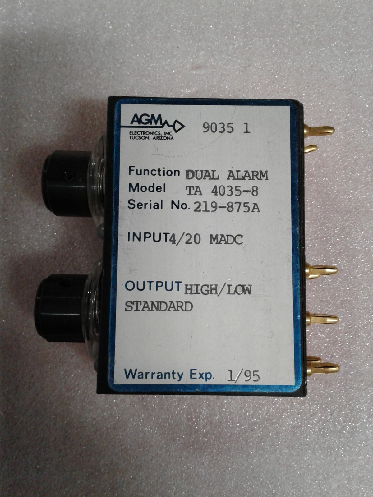 AGM Electronics TA 4035-8  Dual Alarm  4/20 MADC