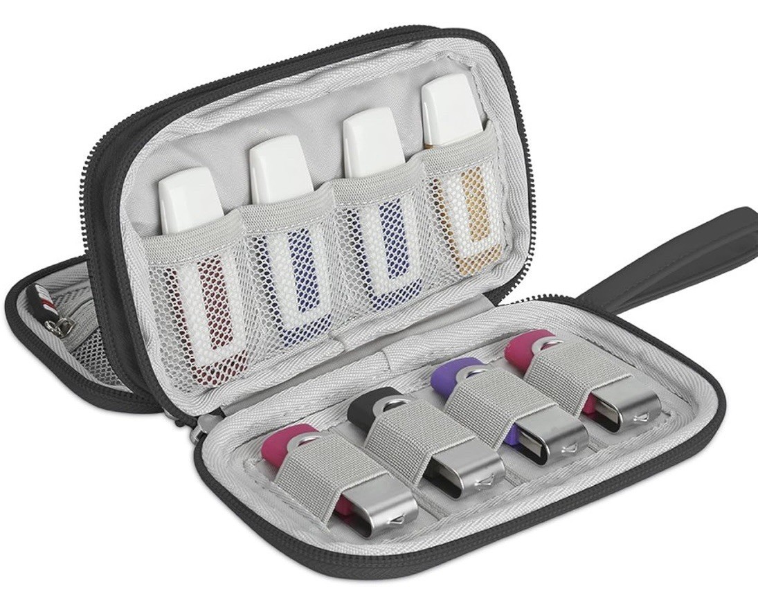 Double Layer USB Flash Drives Carry Lap Top PC MACCase,Travel Organizer for Key
