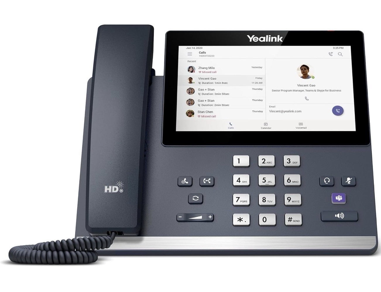 Yealink MP56 E2 Teams PoE 7" Touch Screen IP Phone-Android 13 OS-Classic Gray.B1