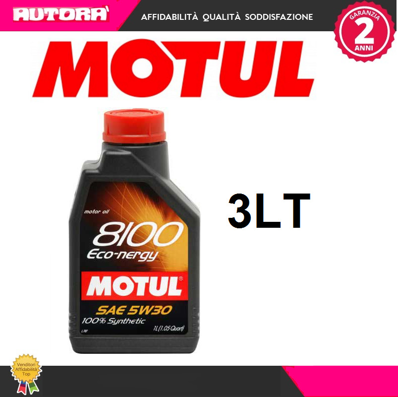 102782 3lt Oil 8100 Eco-Energy 5W30 100% Synthetic (BRAND-MOTUL)