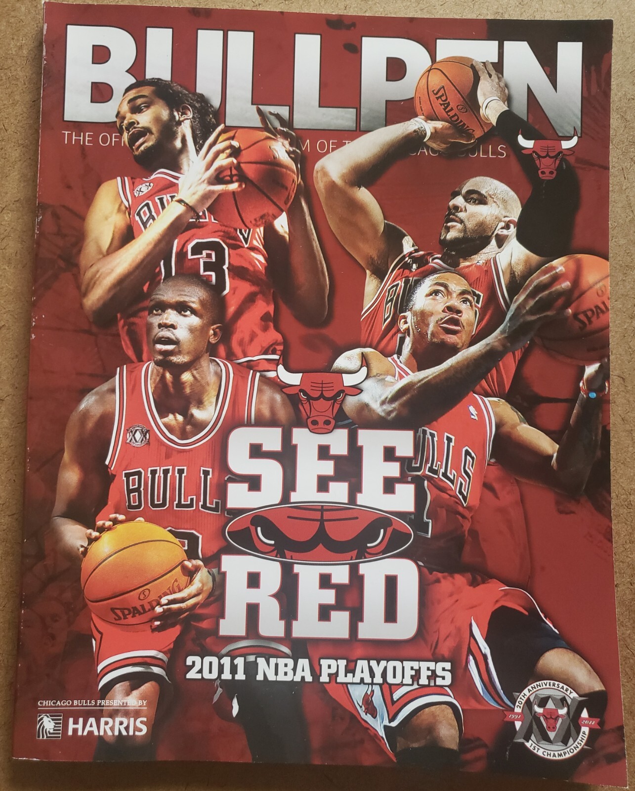 2011 Chicago Bulls vs Atlanta Hawks Bullpen Playoff Program w/Bullsheet Rose