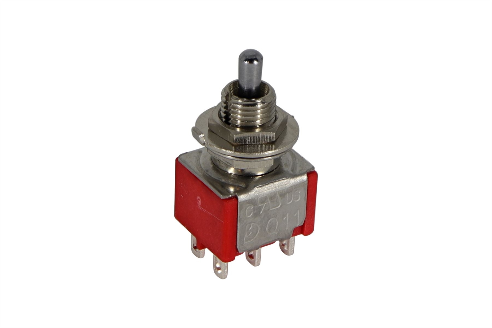 Mini Short Lever Toggle Switch 3-way On-On-On Round Lever Chrome