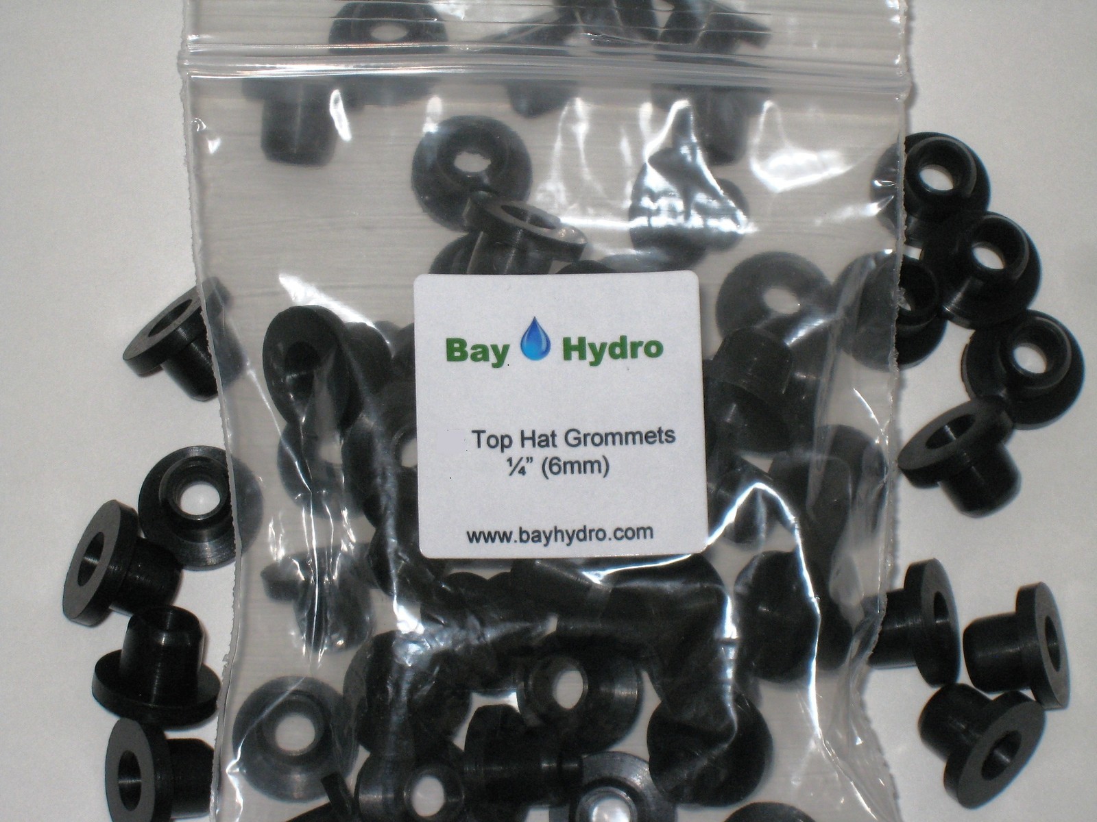 50pcs of 1/4" 6mm Top Hat Grommet/Seals Hydroponics Drip System Tubing $SAVE$