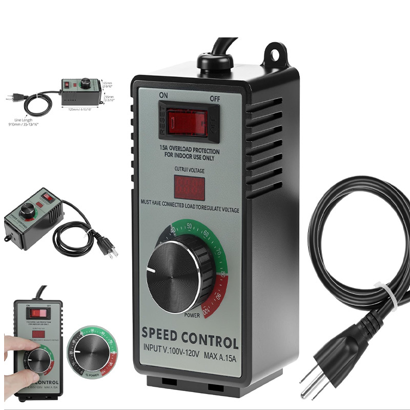 New For Router Fan Variable Speed Controller Electric Motor Rheostat AC 120V 15A