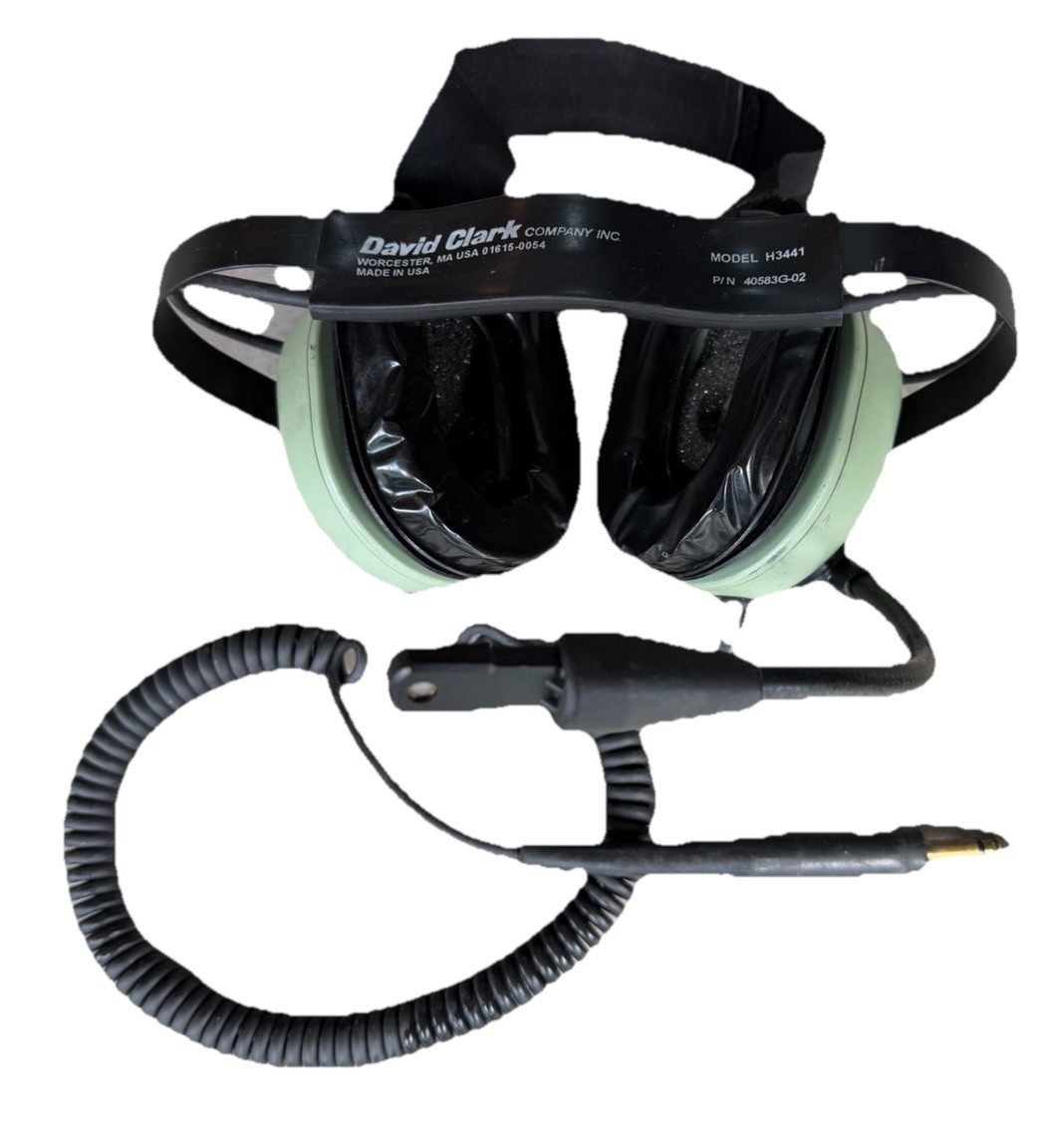 David Clark H3441 Aviation Headset P/N 40583G-02 Tested Used