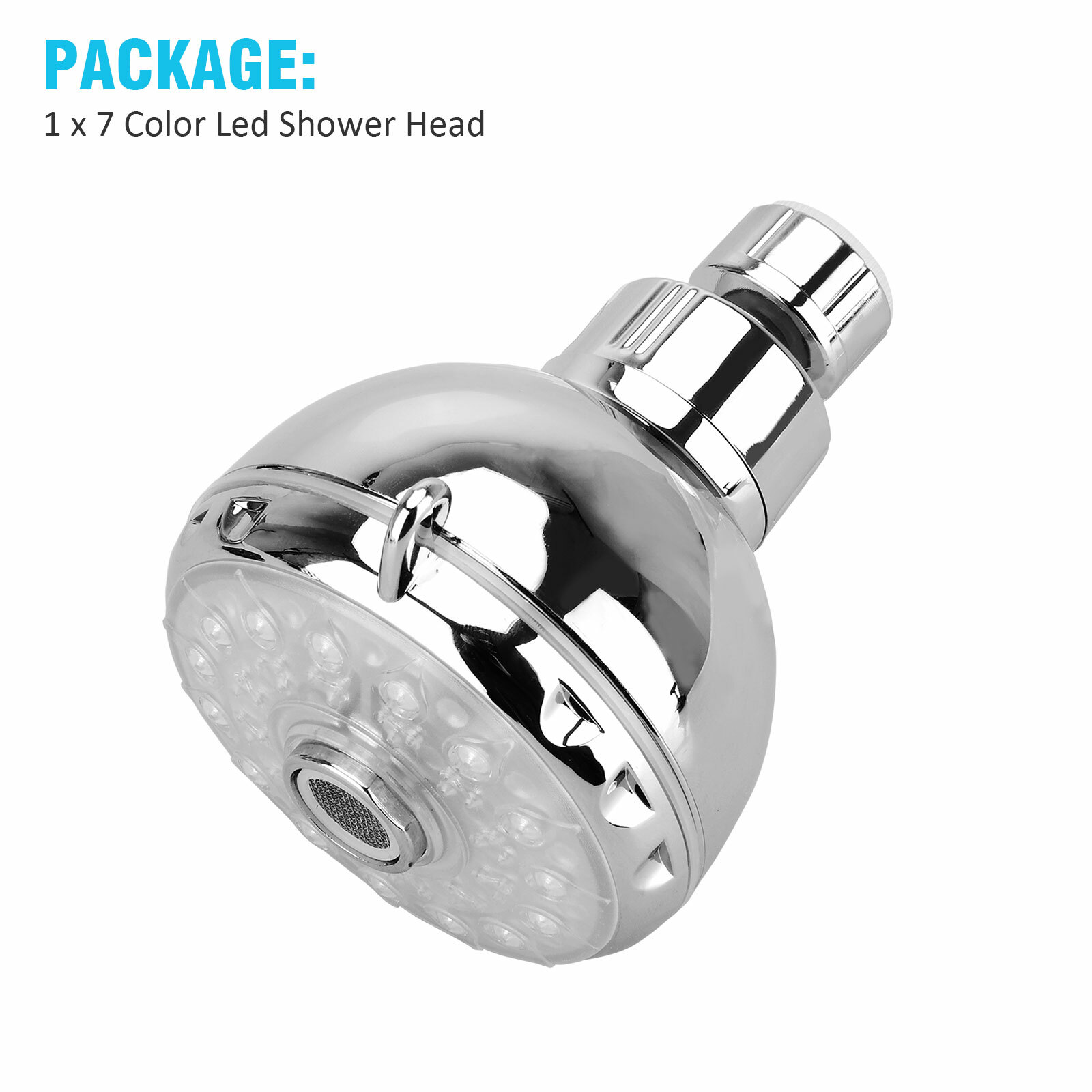7 Colors Changing LED Shower Head with RGB Light Automatically Sprayer Bathroom