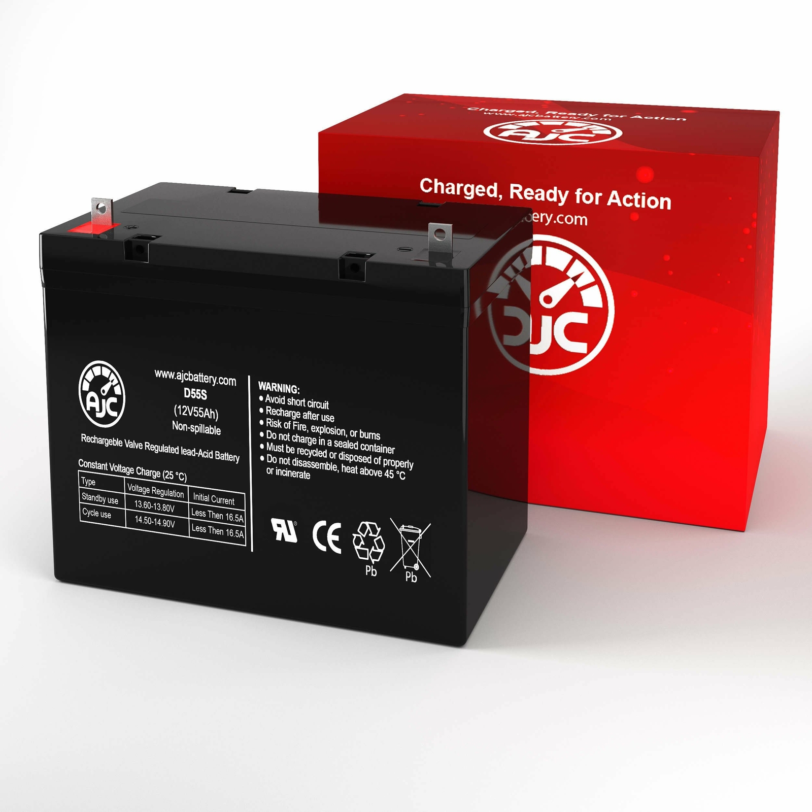 Interstate DCM0055U 12V 55Ah UPS Replacement Battery