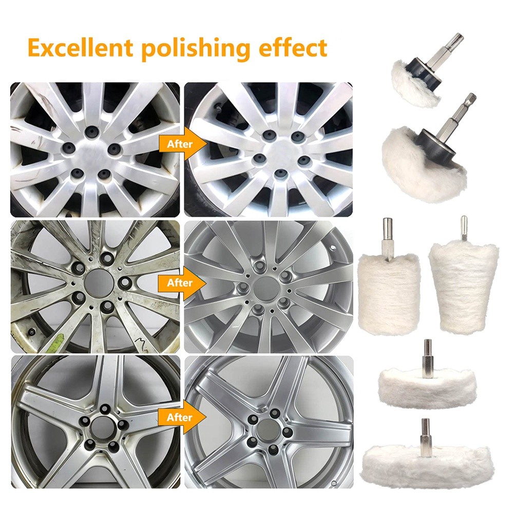 Polishing Wheel Kits for Drill Buffing Pad for Metal Aluminum Stainless Etc P9V8