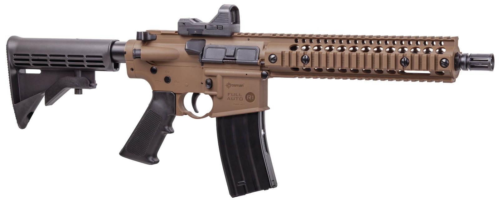 Crosman Full Auto R1 BB Air Rifle | CO2 Powered Rifle with red dot