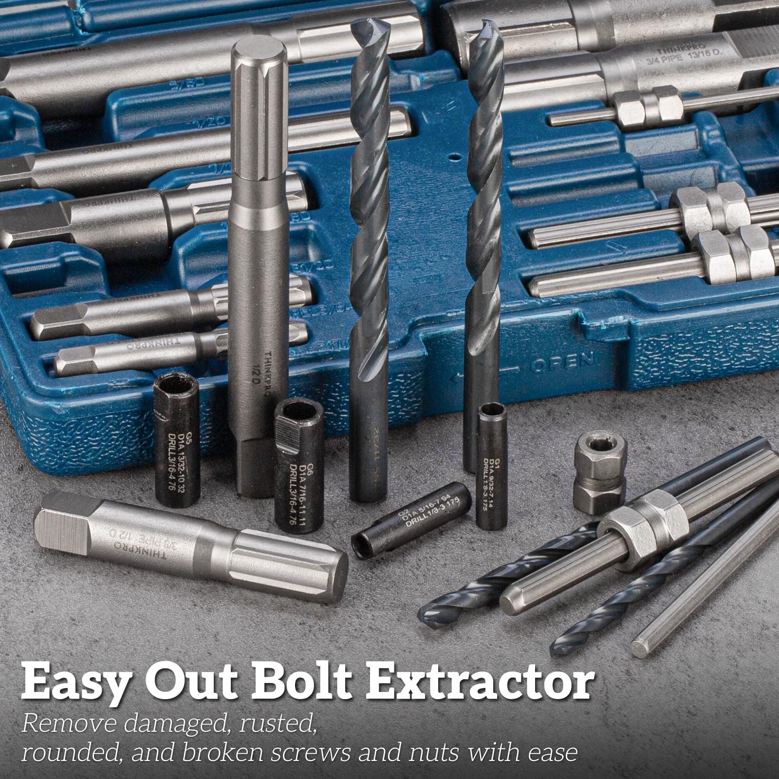Bolt Extractor Kit,37 PCS Screw Extractor Set,Drill Bit with Drilling Guides,...