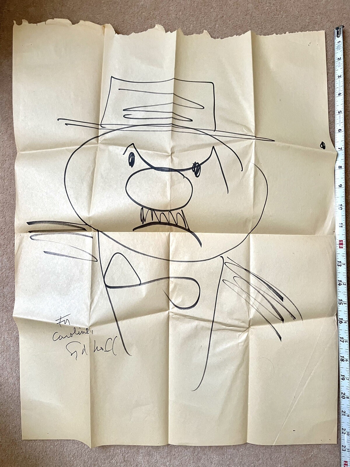Drawing Syd Hoff Rare Large Original Drawing