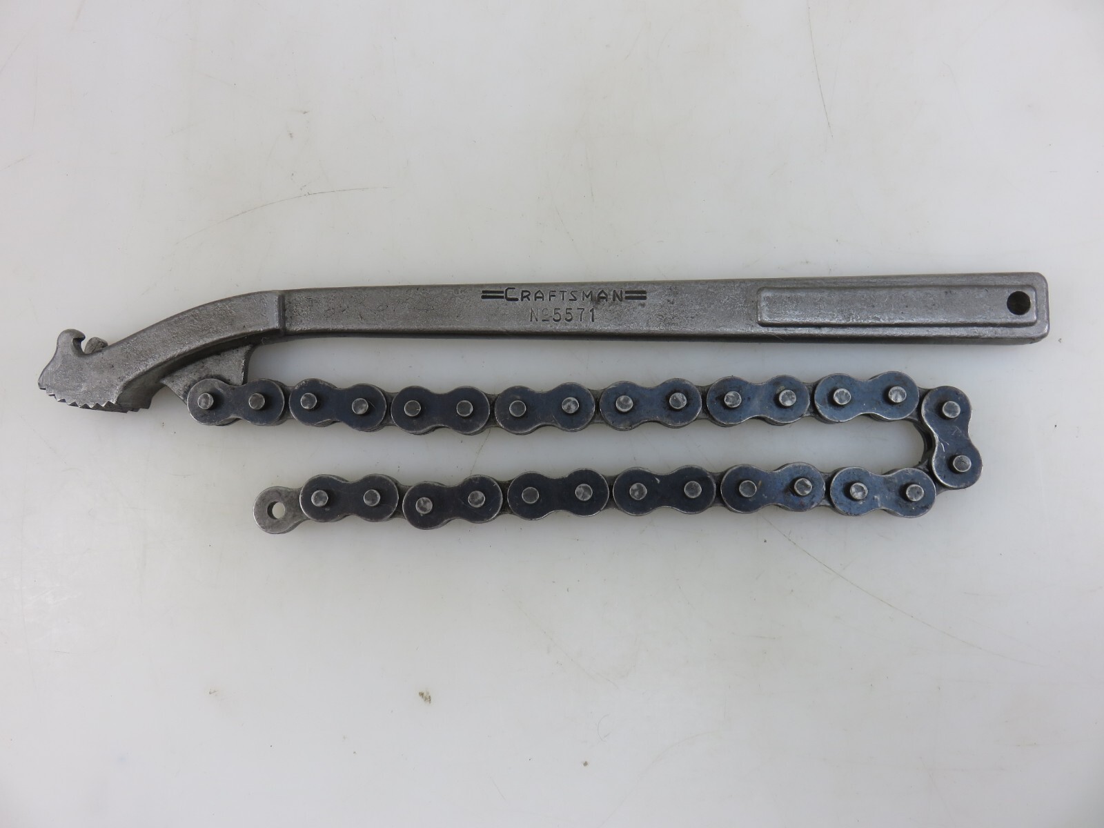 Craftsman 5571 Chain Pipe Wrench 11" Long Vintage made In USA