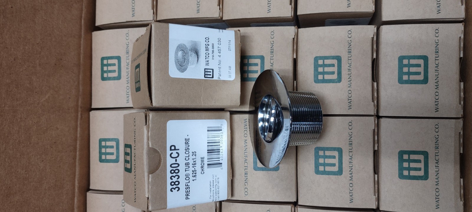 Watco Tub Closure Chrome 1.625" x 1.25" MPN 38380-CP