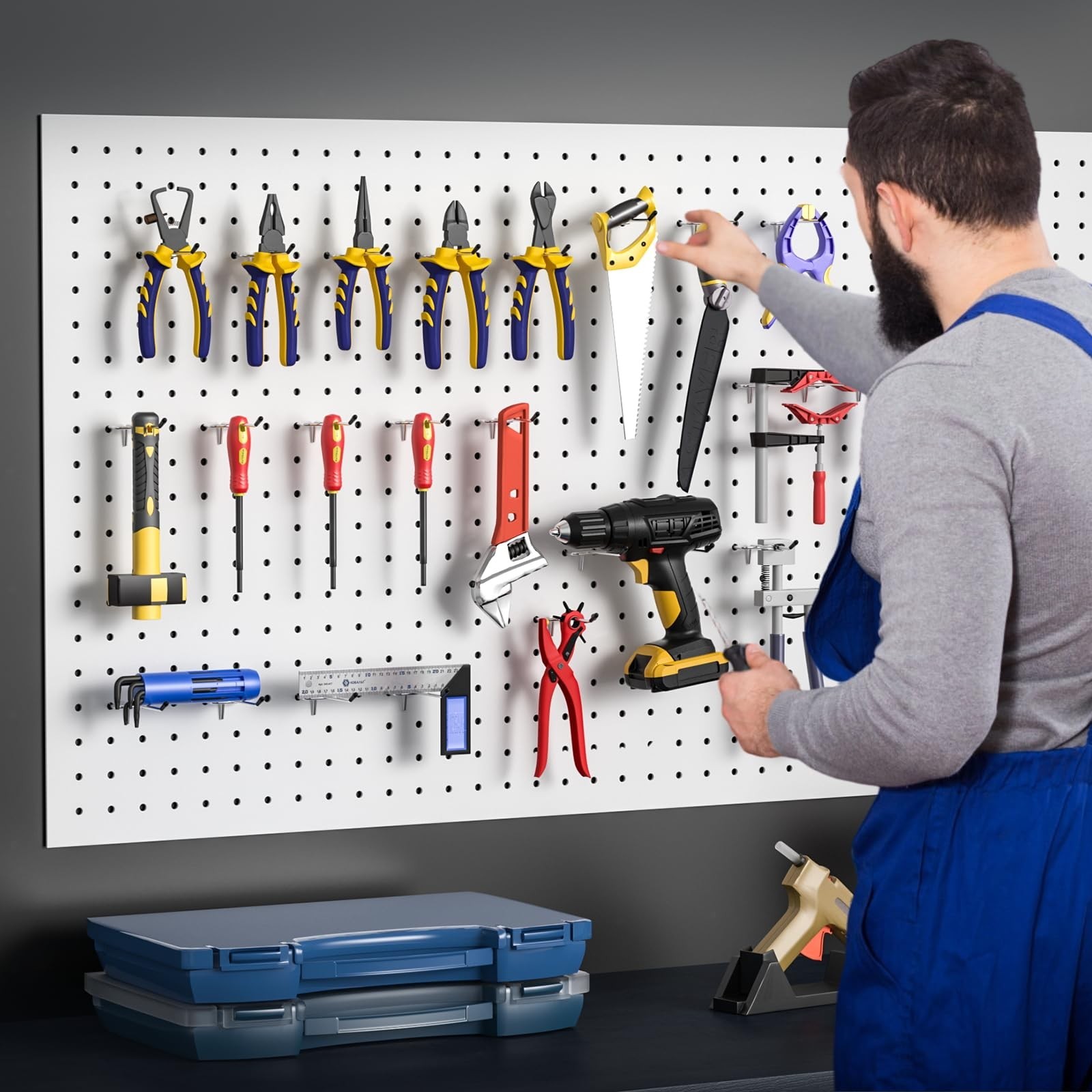 Pegboard Hooks, 25 Pack 4 inch Peg Board Organizer Accessories for Hanging Fi...