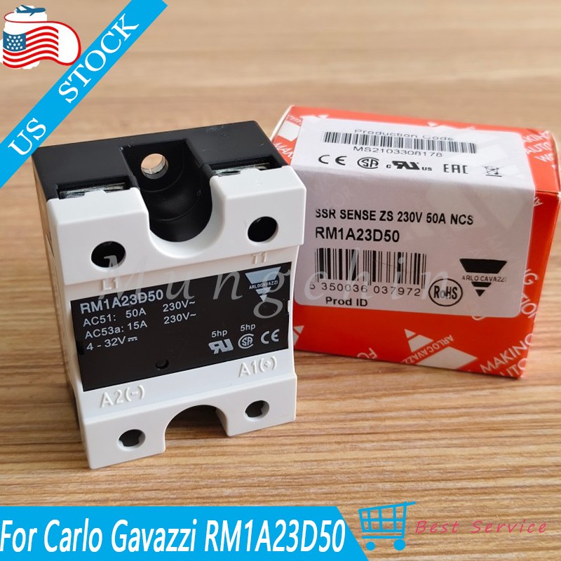 Solid State Relay Modul Panel Mount 3-32VDC 230V 50A For Carlo Gavazzi RM1A23D50