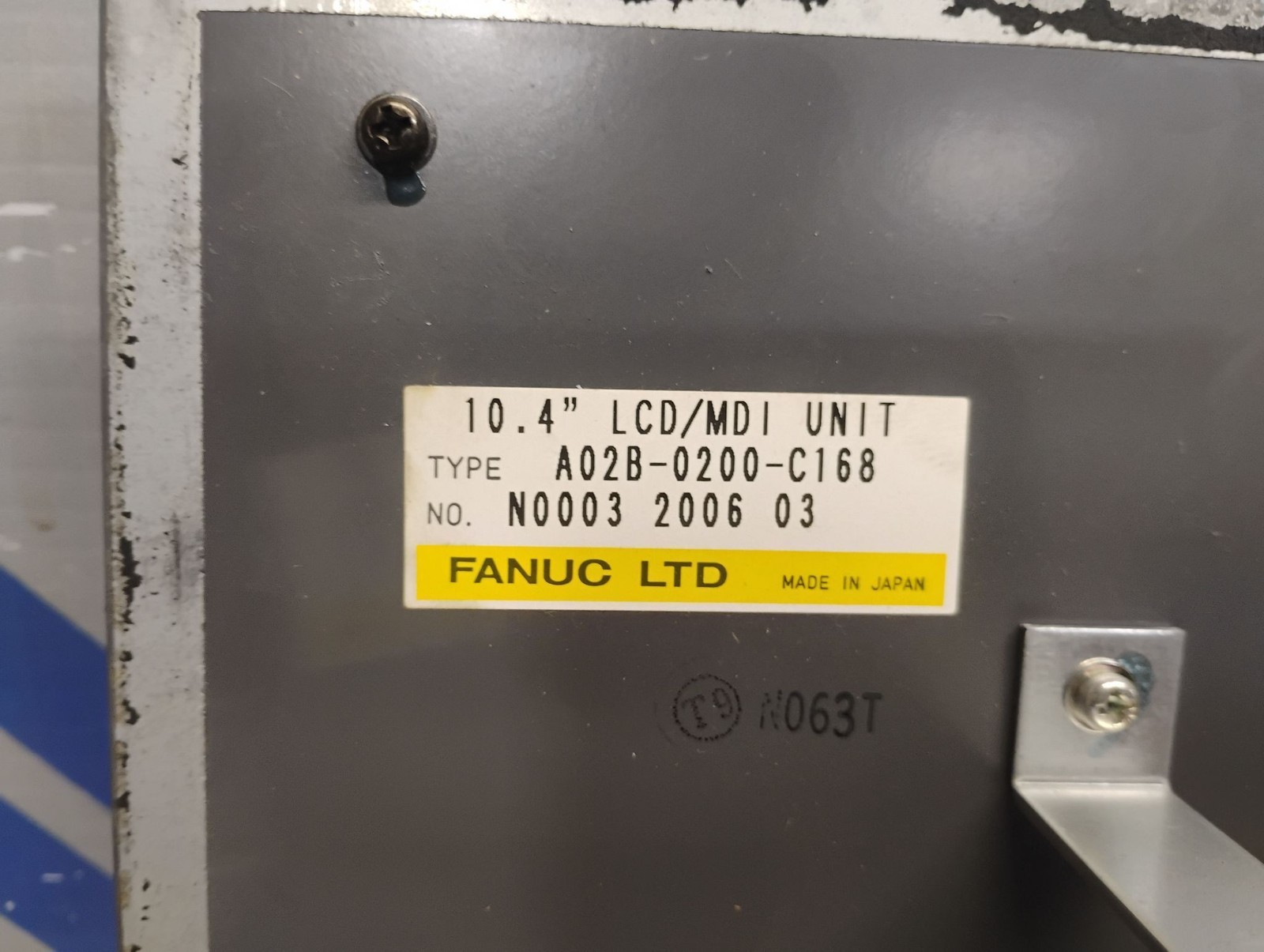 FANUC A02B-0200-C168 10.4" LCD/MDI OPERATOR PANEL