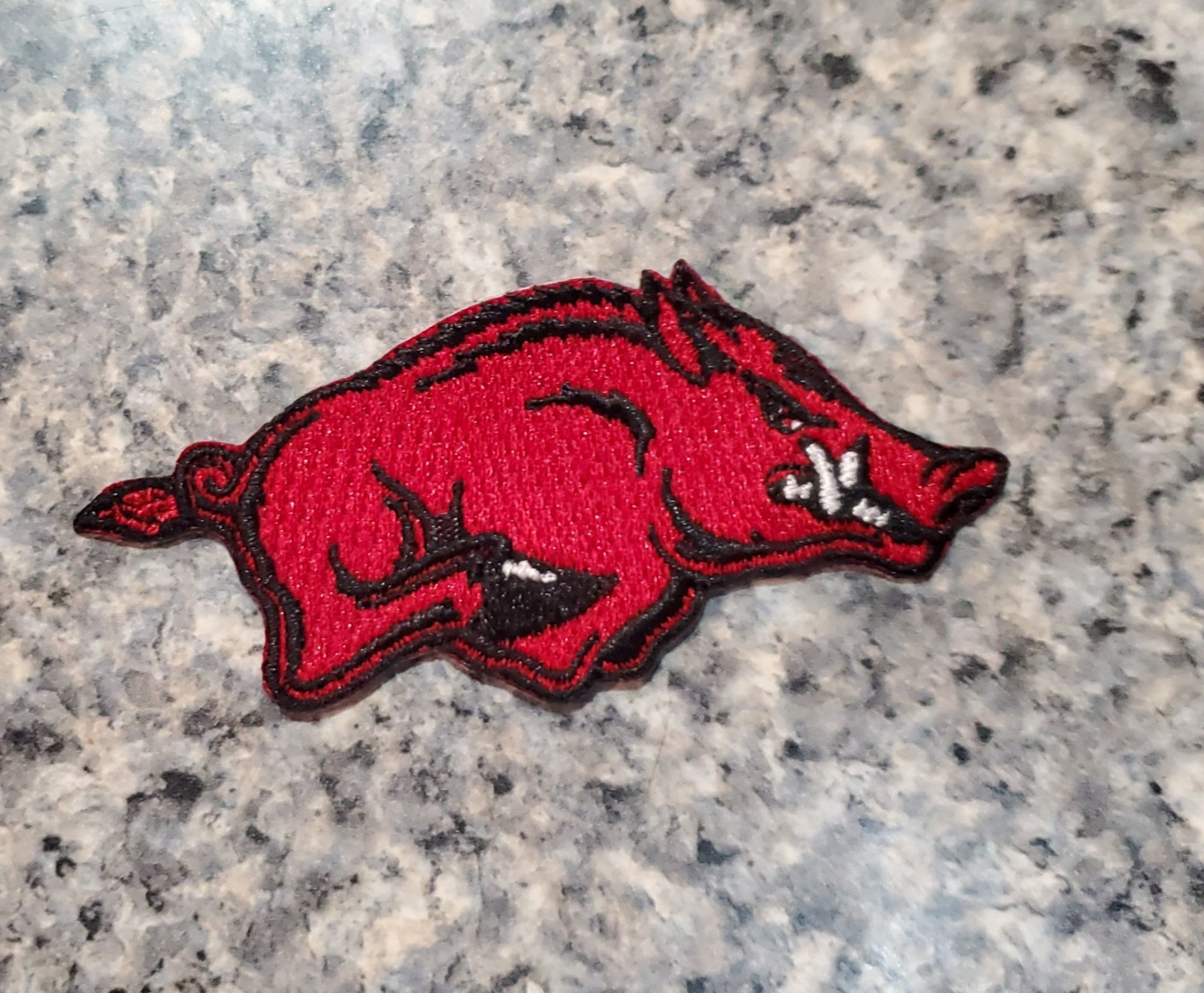 Arkansas Razorbacks Vintage Style Patch. Embroidered. Iron On. 3."x1.5"