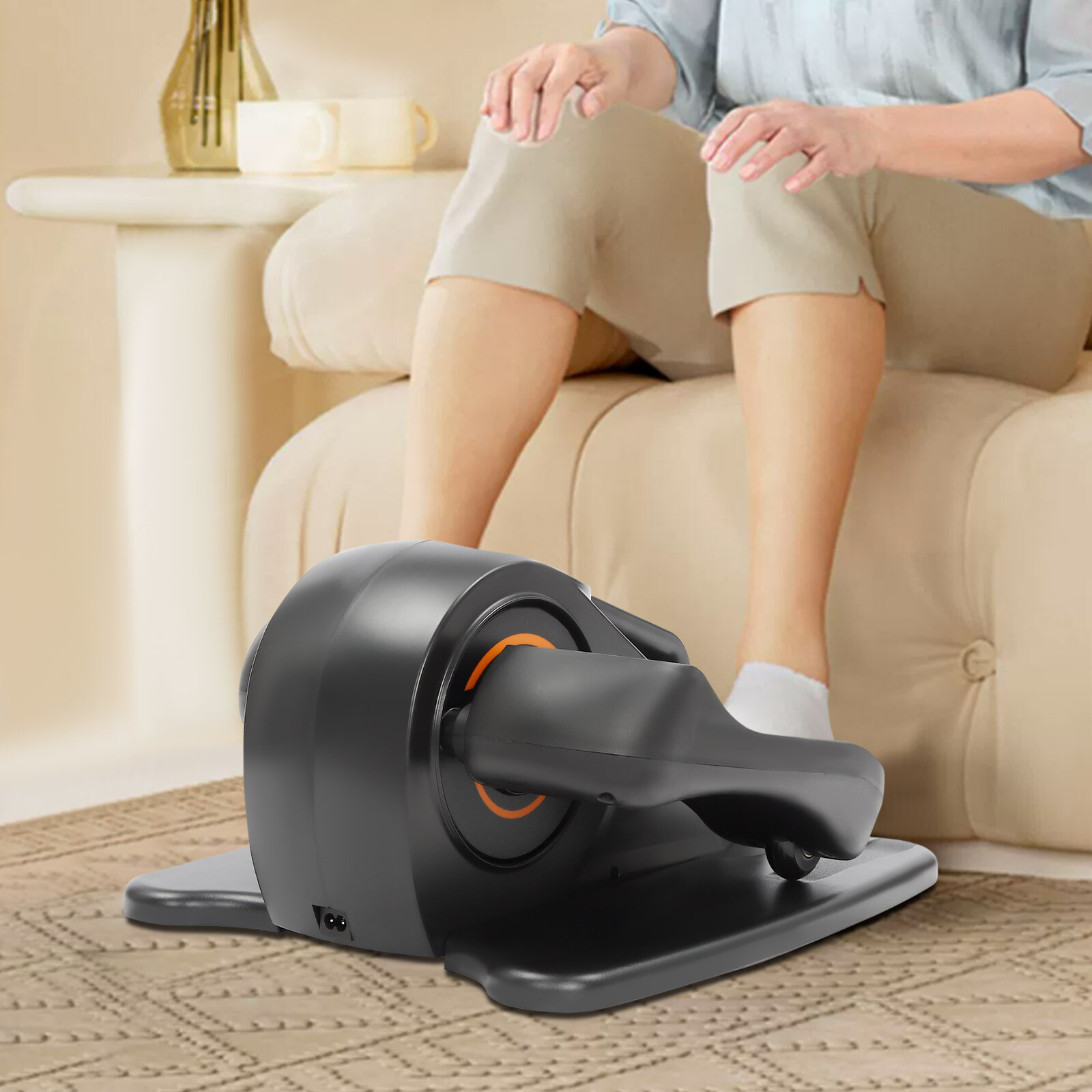 Under Desk Elliptical Machine Seated Elliptical Display Monitor & Remote Control