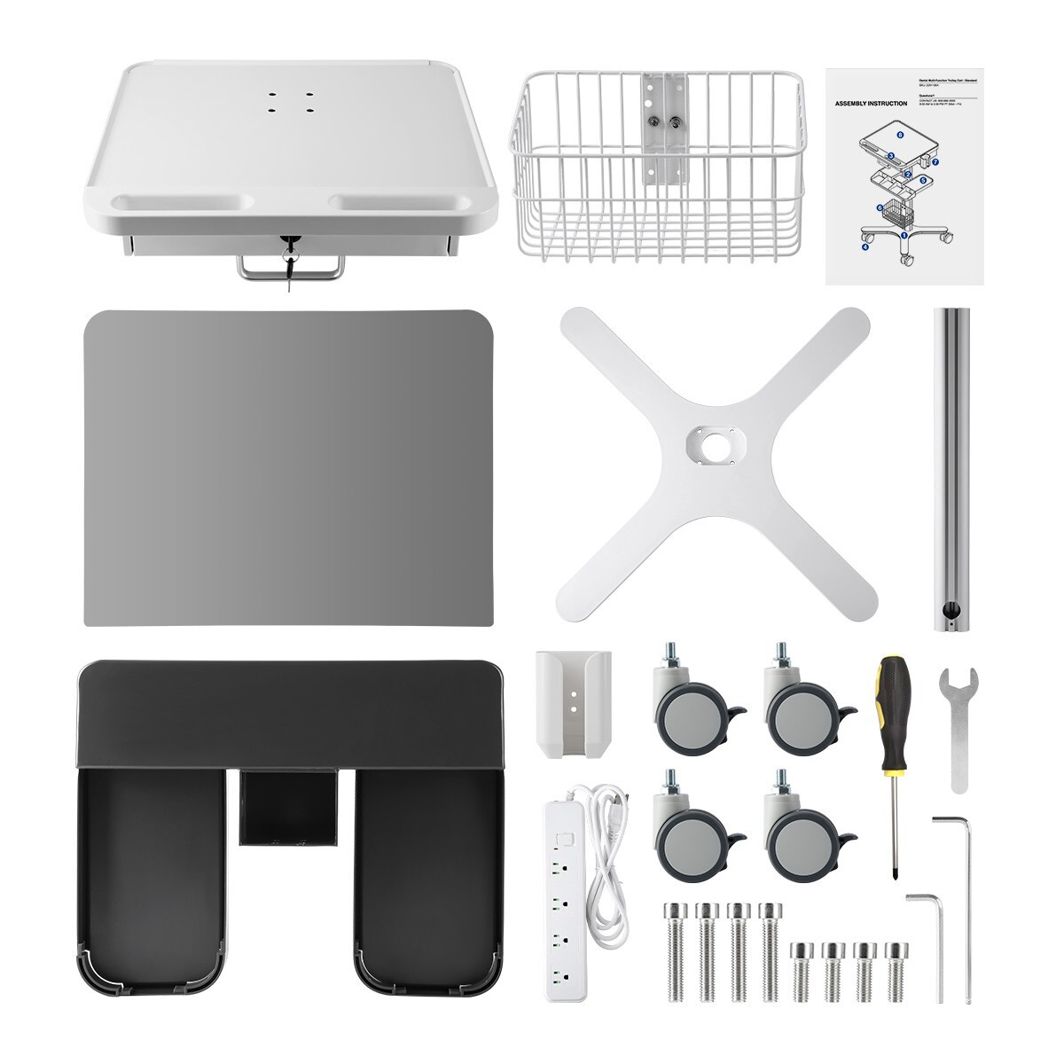 Dental Medical Rolling Multi-Function Trolley Cart