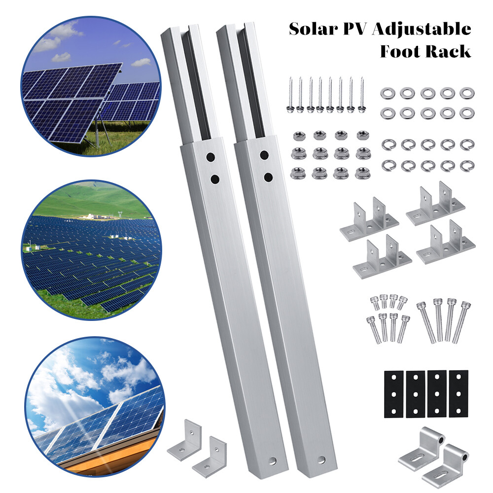 2x Adjustable Angle Solar Panel Mounting Brackets Solar Panel Tilt Mount Bracket