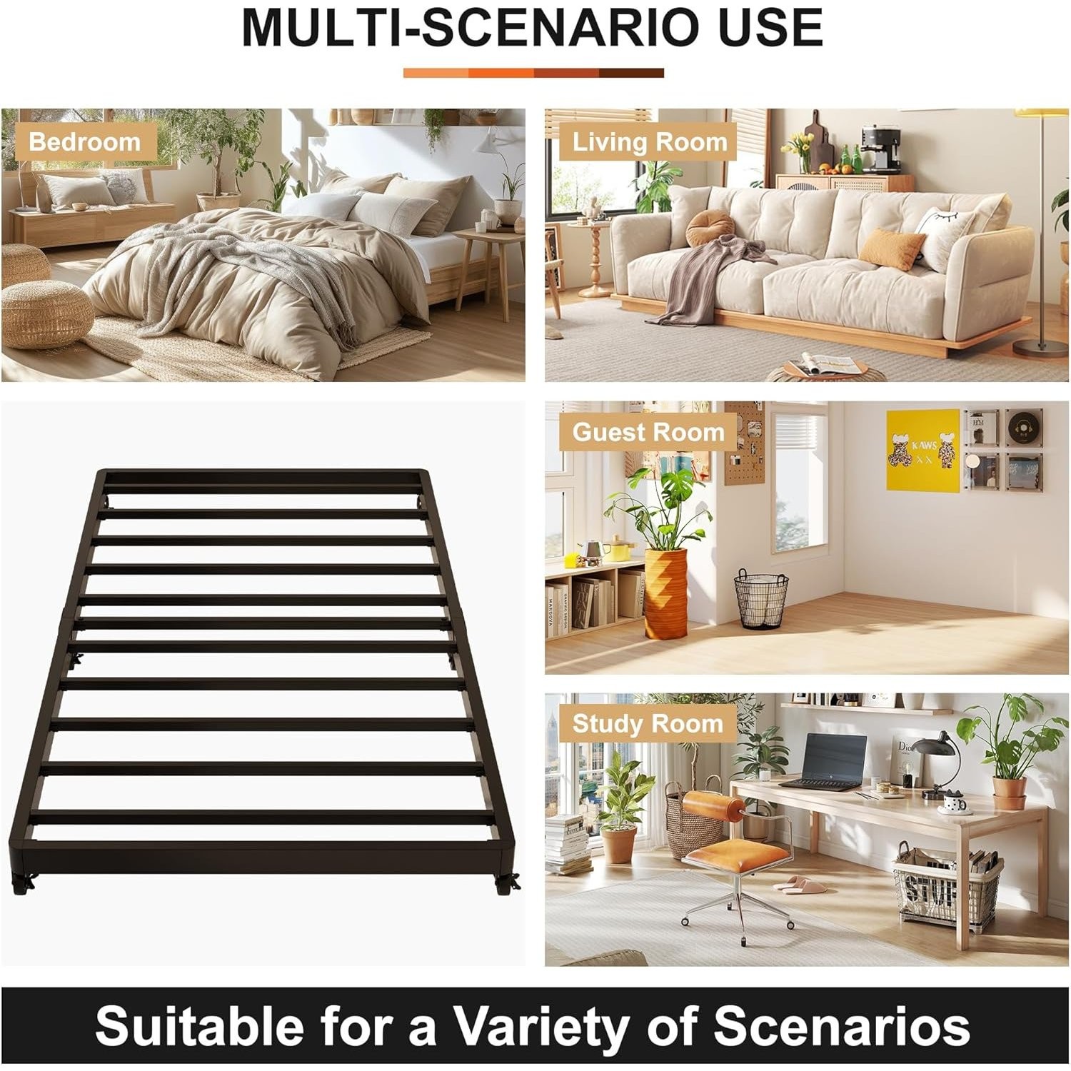 Black Twin Trundle Bed with Lockable Casters for Easy Storage and Convenience