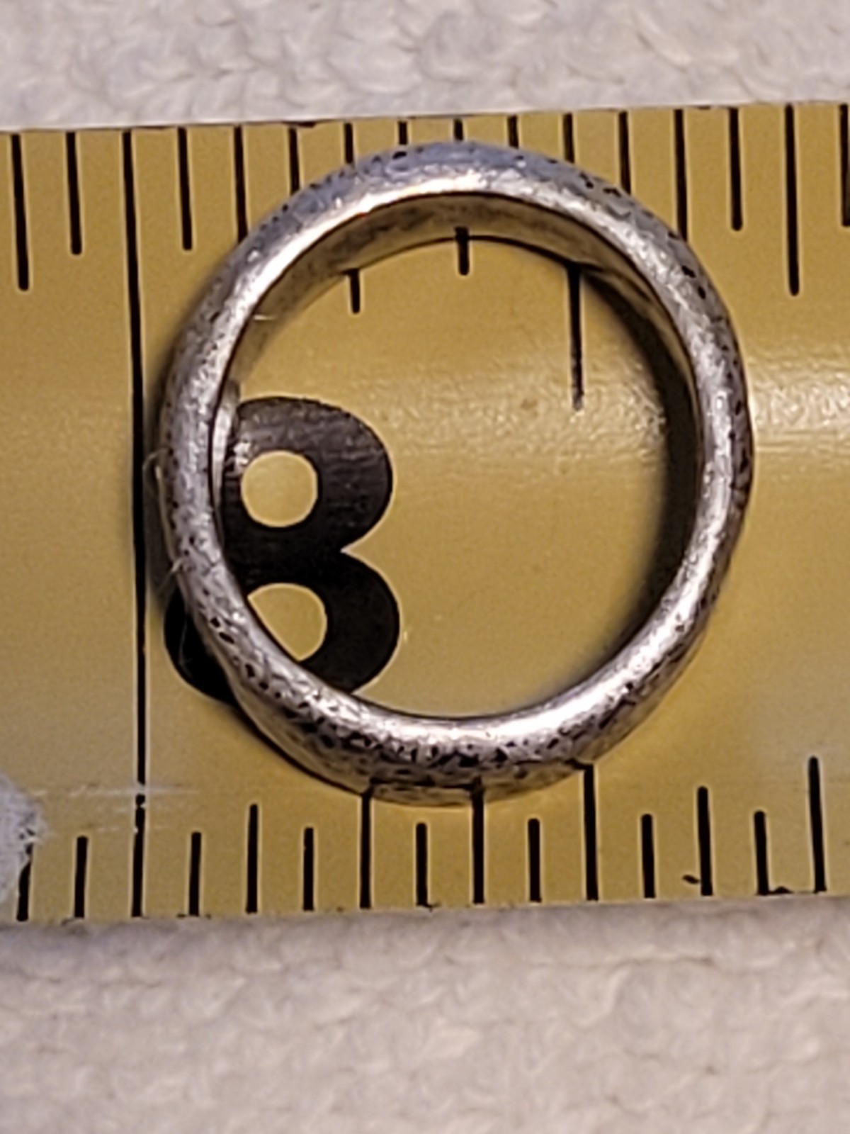 Vintage Silver Oval Pinky Toe Ring 3/4x 11/16