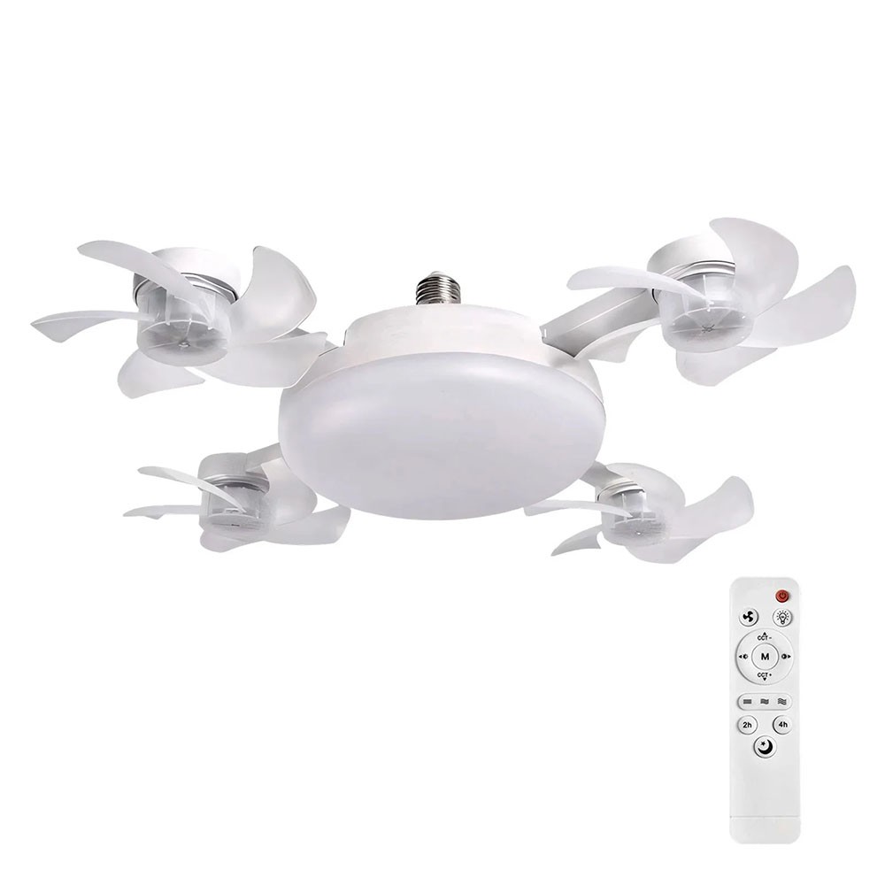Adjustable LED Ceiling Fan Light With Remote Control For Living Room Or Bedroom