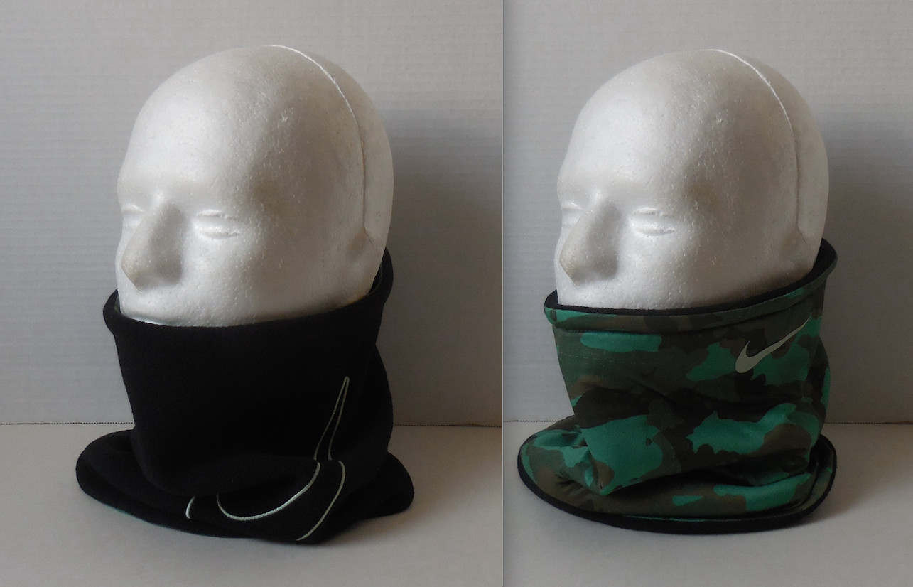 Nike Neck Warmer 2.0 Reversible Adult Unisex Black/Rough Green/Sea Foam