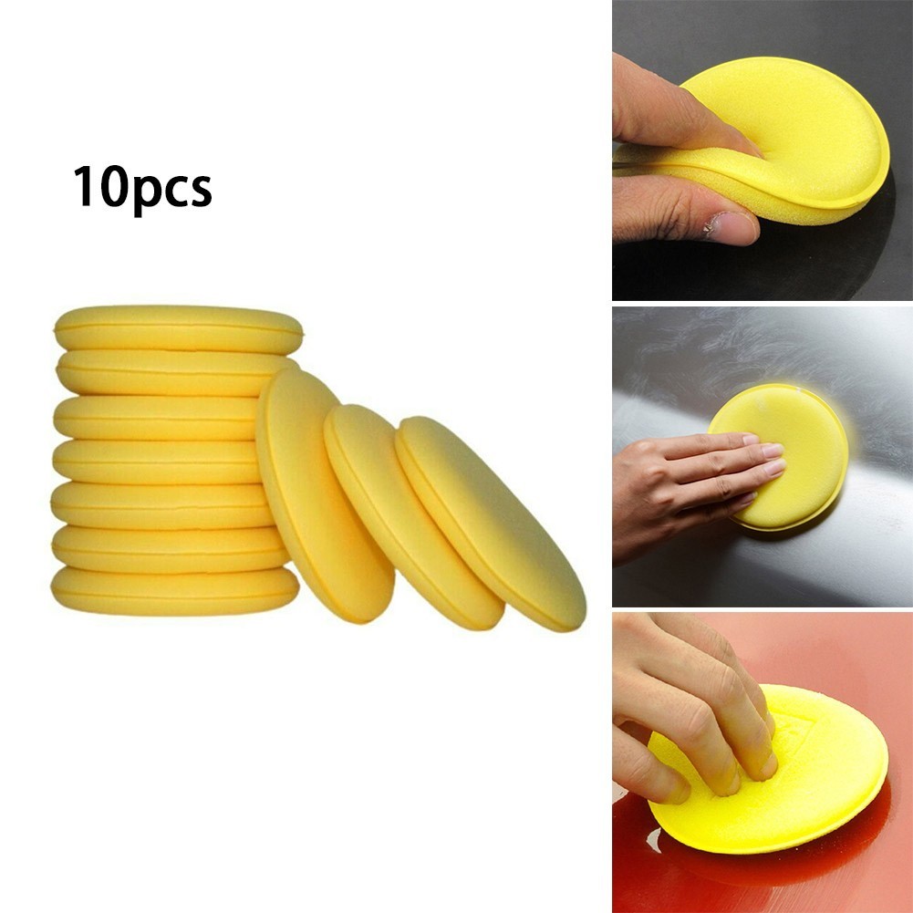 High Quality Multipurpose Car Polish Sponges Yellow 10 Pcs/Set 100*6mm