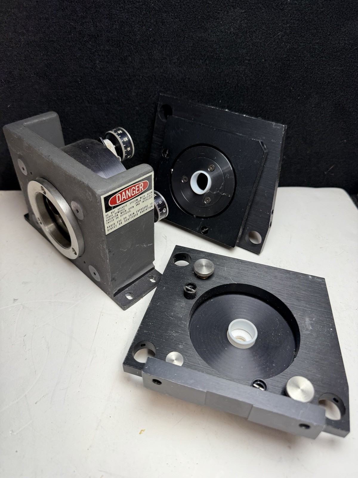 Vintage Laser / Optic stands parts from closed College Laser Lab set c