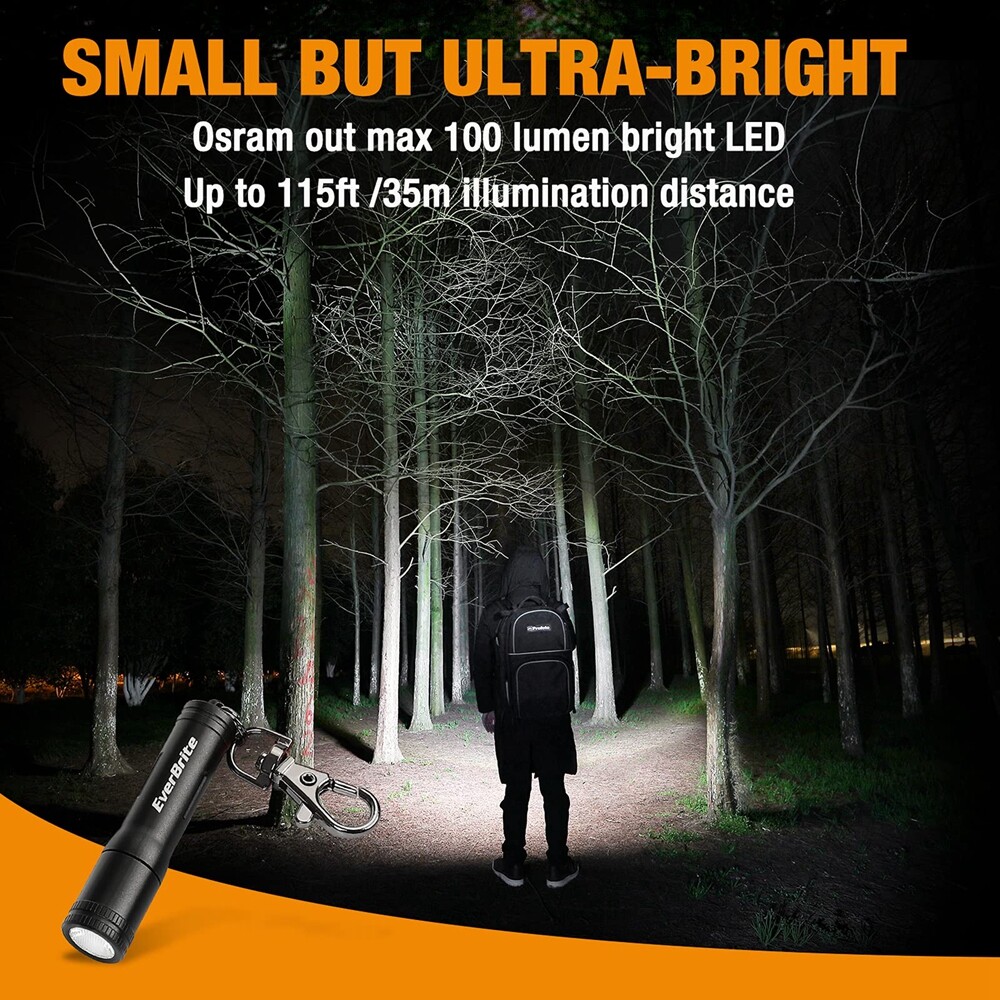 EverBrite Mini LED Flashlight High Lumen EDC Keychain Flashlight Pocket Penlight
