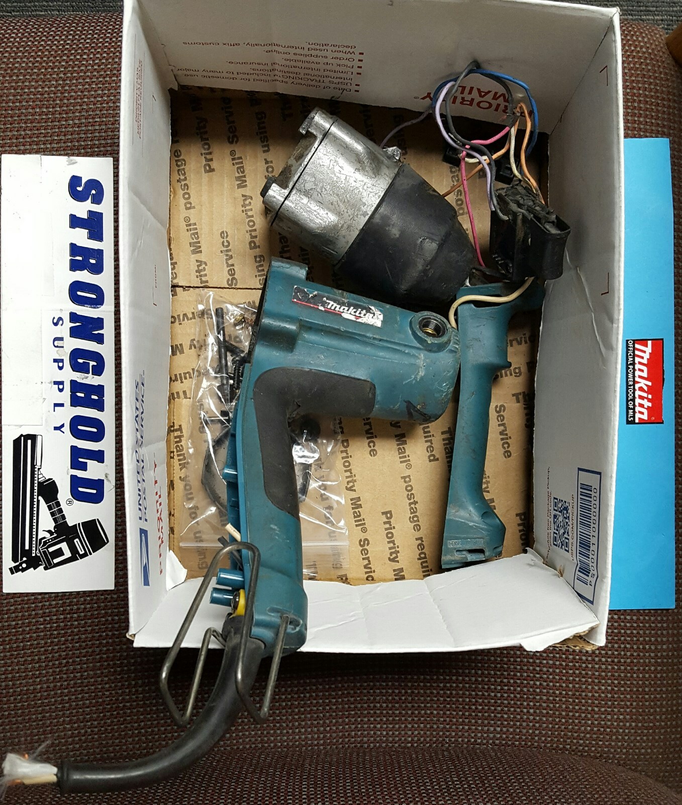 Used 183612-2 MOTOR HOUSING FOR MAKITA TW0200 - ENTIRE PICTURE NOT FOR SALE