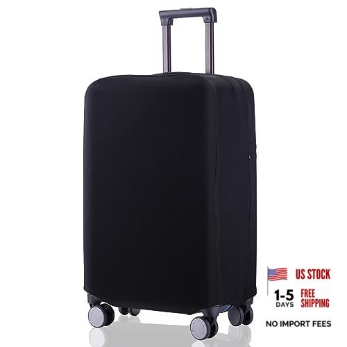 Travel Luggage Cover Suitcase Protector Scratch-Resistant Fit 22-23inch Black
