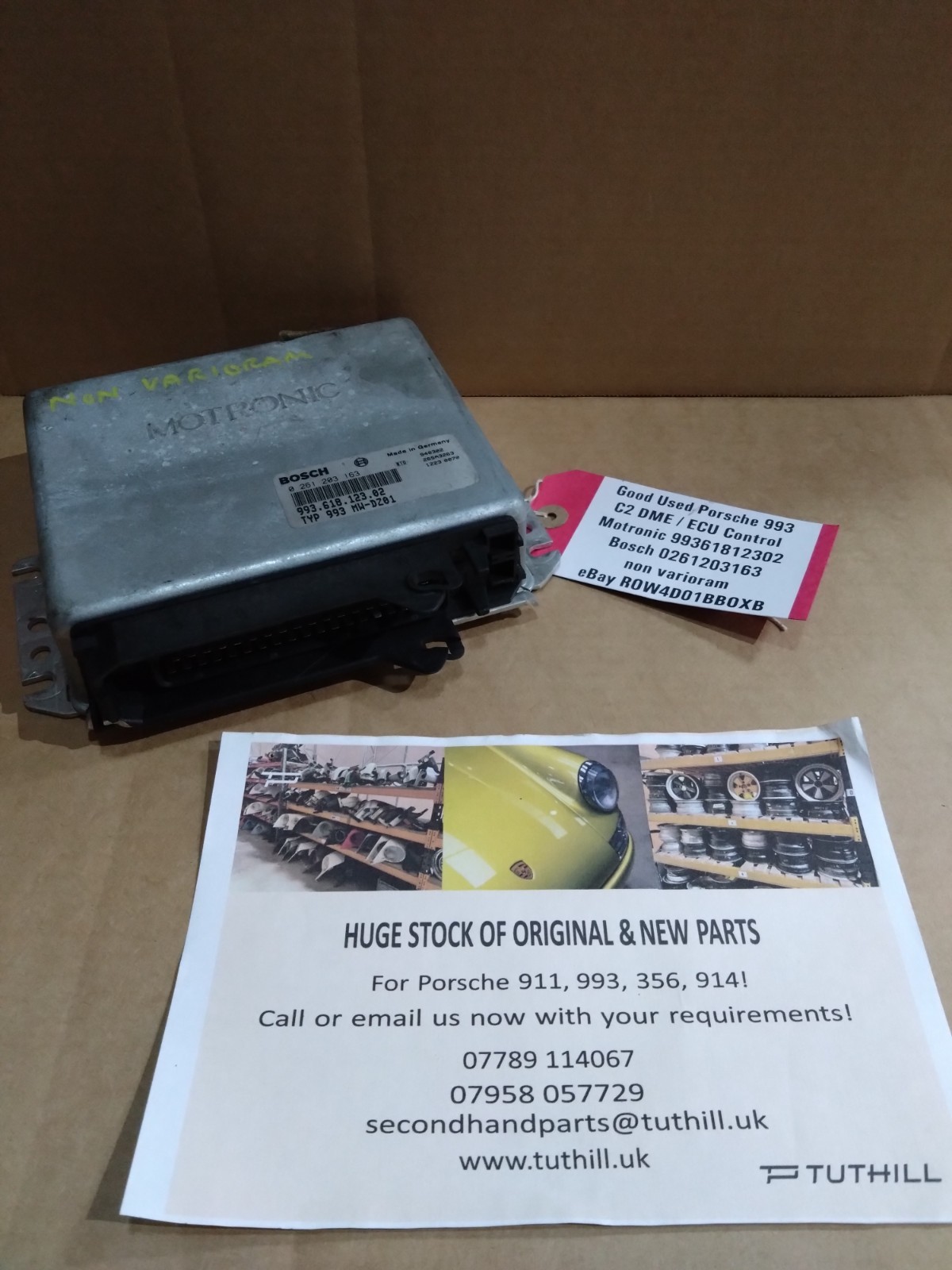 Good used Porsche 993 DME / ECU Control Motronic 99361812302 Bosch 0261203163