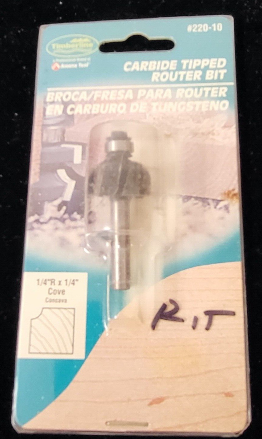 Timberline 220-10 Carbide Tipped Router Bit 1/4"R x 1/4" Cove
