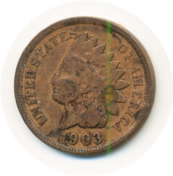 US Coin  1903-P          circulated   Indian cent...........C 10010
